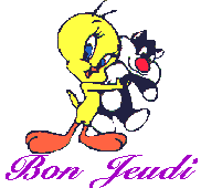 Gif animé Bon jeudi Titi et Sylvestre
